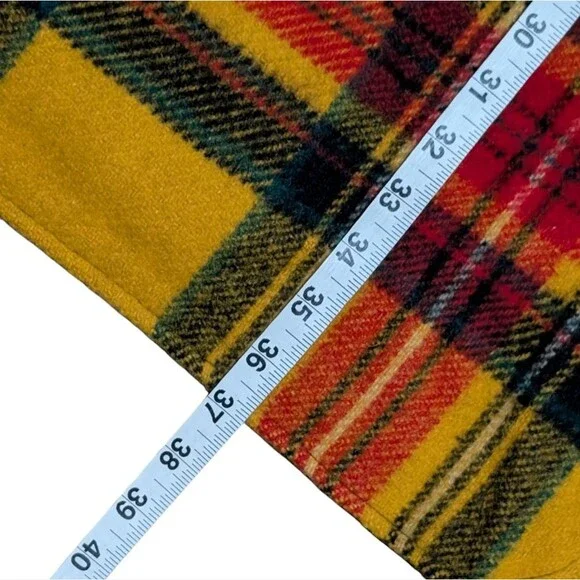 Vintage cape wool reversible plaid heritage cloak retro costume OSFM FLAW